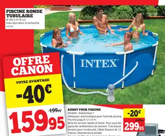 Intex Piscine Ronde Tubulaire 305xH76 cm