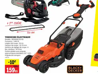 Black+Decker Tondeuse Electrique