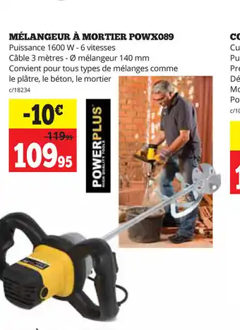 Dema Powerplus Melangeur A Mortier POWX089 aanbieding