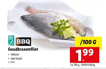 Lidl Bbq Goudbrasemfilet 100 g aanbieding