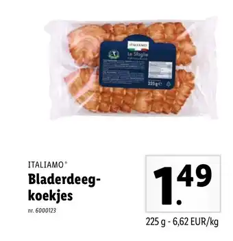 Lidl Italiamo Bladerdeeg-koekjes 225 g aanbieding