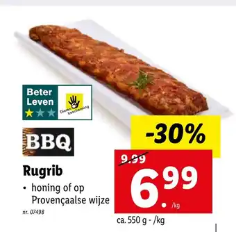Lidl Bbq Rugrib aanbieding
