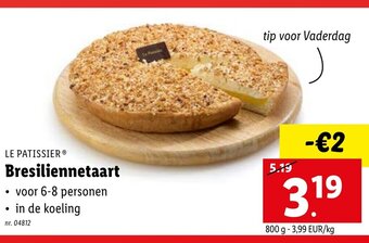 Lidl Le Patissier Bresiliennetaart aanbieding