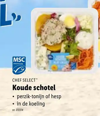 Lidl Chef Select Koude Schotel Perzik-Tonijn aanbieding