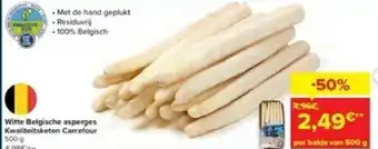 Carrefour Witte Belgische Asperges 500g aanbieding