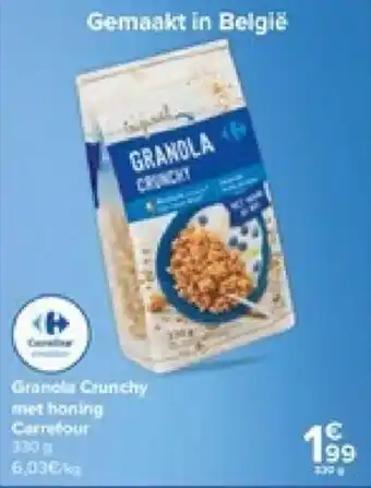 Carrefour Carrefour Granola Crunchy Met Honing aanbieding