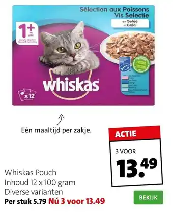 Intratuin Whiskas Pouch Inhoud 12 x 100gram aanbieding