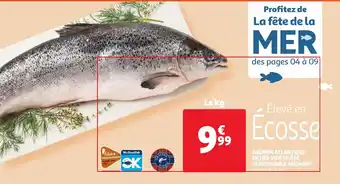 Auchan Saumon Atlantique Entier Vide Filiere Responsable Auchan 4kg aanbieding