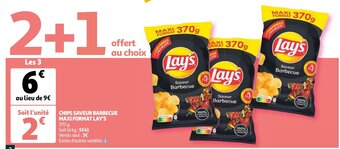 Auchan Chips Saveur Barbecue Maxi Format Lay's 370g aanbieding