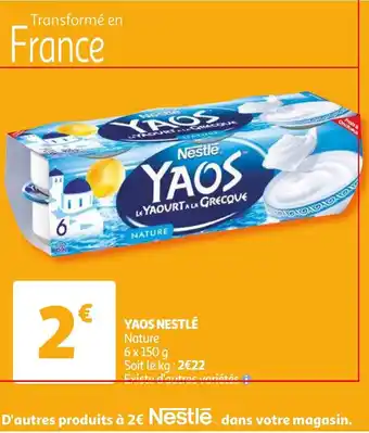 Auchan Yaos Nestle Nature 6 x 150g aanbieding