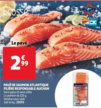 Auchan Pave De Saumon Atlantique Filiere Responsable Auchan 125g aanbieding