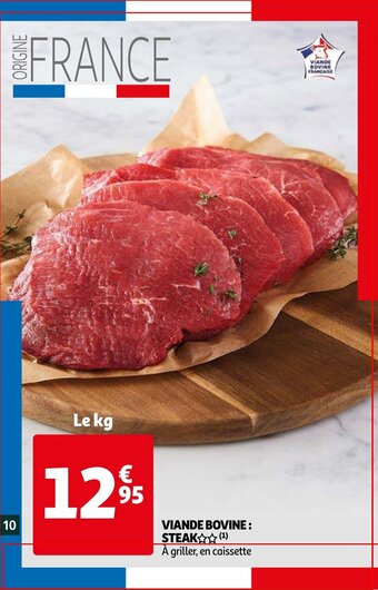 Auchan Viande Bovine Steak Le kg aanbieding