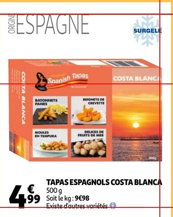 Auchan Tapas Espagnols Costa Blanca 500g aanbieding