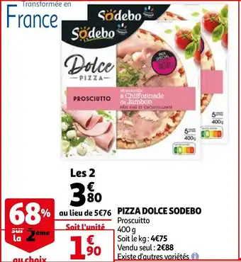 Auchan Pizza Dolce Sodebo 400g aanbieding