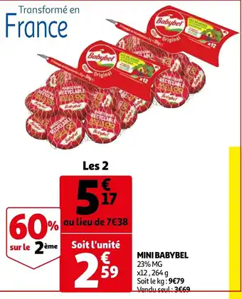 Auchan Mini Babybel 264g aanbieding