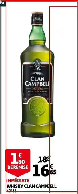 Auchan Whisky Clan Campbell 1L aanbieding