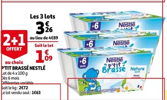Auchan P'tit Brasse Nestle 4 x 100g aanbieding