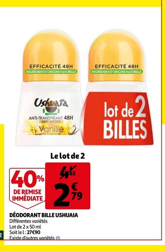 Deodorant Bille Ushuaia 2 x 50 ml