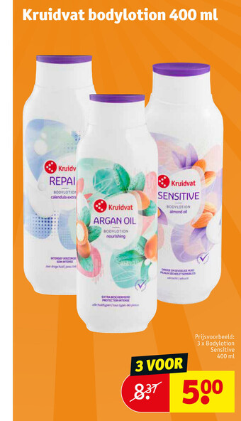 Kruidvat Bodylotion 400ml aanbieding