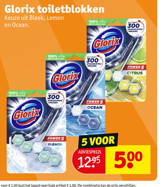 Kruidvat Glorix toiletblokken aanbieding