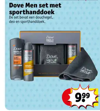 Kruidvat Dove men set met sporthanddoek aanbieding