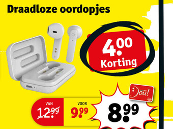 Kruidvat Draadloze oordopjes aanbieding