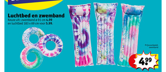 Kruidvat Luchtbed en zwemband aanbieding