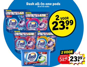 Kruidvat Dash all-in-one pods aanbieding