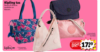 Kruidvat Kipling tas aanbieding