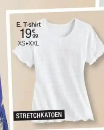 Damart Katoenen T-Shirt Gewafeld Tricot aanbieding