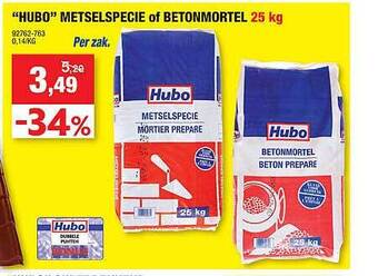 Hubo Hubo Metselspecie Of Betonmortel aanbieding