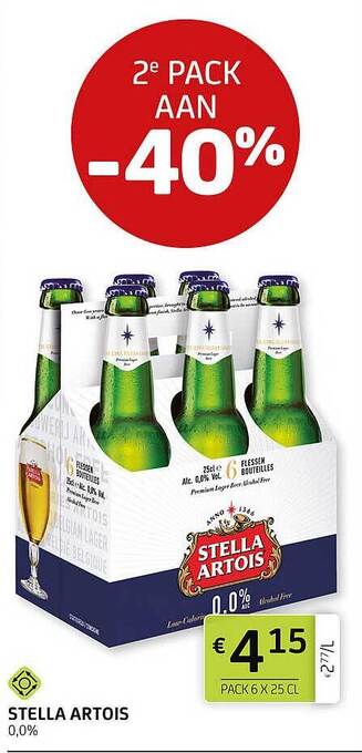 BelBev Stella Artois 0,0% aanbieding