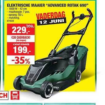 Hubo Elektrische Maaier Advanced Rotak 690 aanbieding