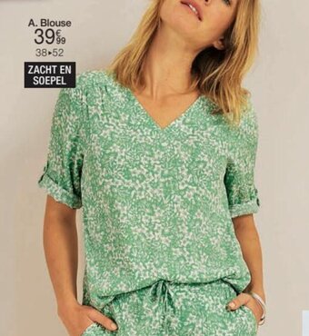 Damart Blouse in Crêpe aanbieding