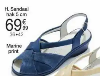 Damart Integrale Montage Sandaal Open Top Marine Print aanbieding