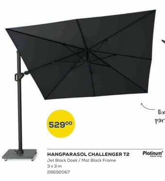 Supra Bazar Hangparasol Challenger T2 aanbieding