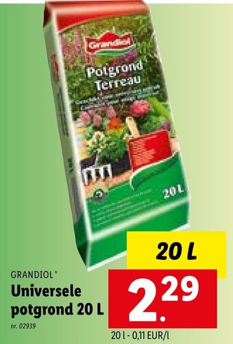 Lidl Grandiol Universele potgrond 20L aanbieding