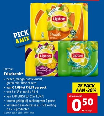 Lidl Lipton Frisdrank aanbieding