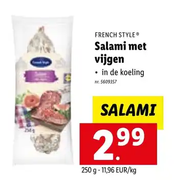 Lidl French Style Salami me vijgen aanbieding