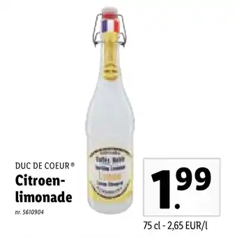 Lidl Duc De Coeur Citroen limonade aanbieding