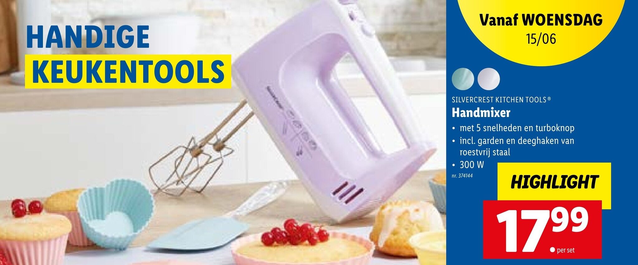 Silvercrest Kitchen Tools Handmixer promotie bij Lidl