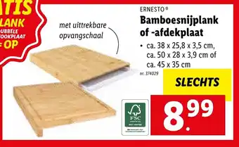 Lidl Ernesto Bamboesnijplank of -afdekplaat aanbieding