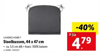 Lidl Livarno Home Stoelkussen, 44x47cm aanbieding