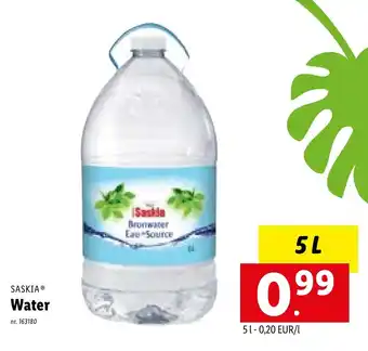 Lidl Saskia Water aanbieding