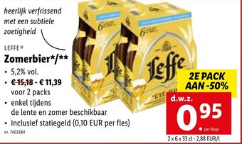 Lidl Leffe Zomerbier aanbieding