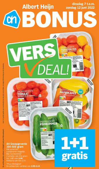 Albert Heijn AH Snoepgroente 300-500 gram aanbieding