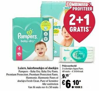 Delhaize Doekjes aqua pure aanbieding