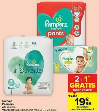 Carrefour Pampers luiers harmonie maat aanbieding
