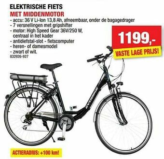 Hubo Elektrische fiets met middenmotor aanbieding