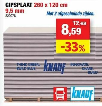 Hubo Gipsplaat aanbieding